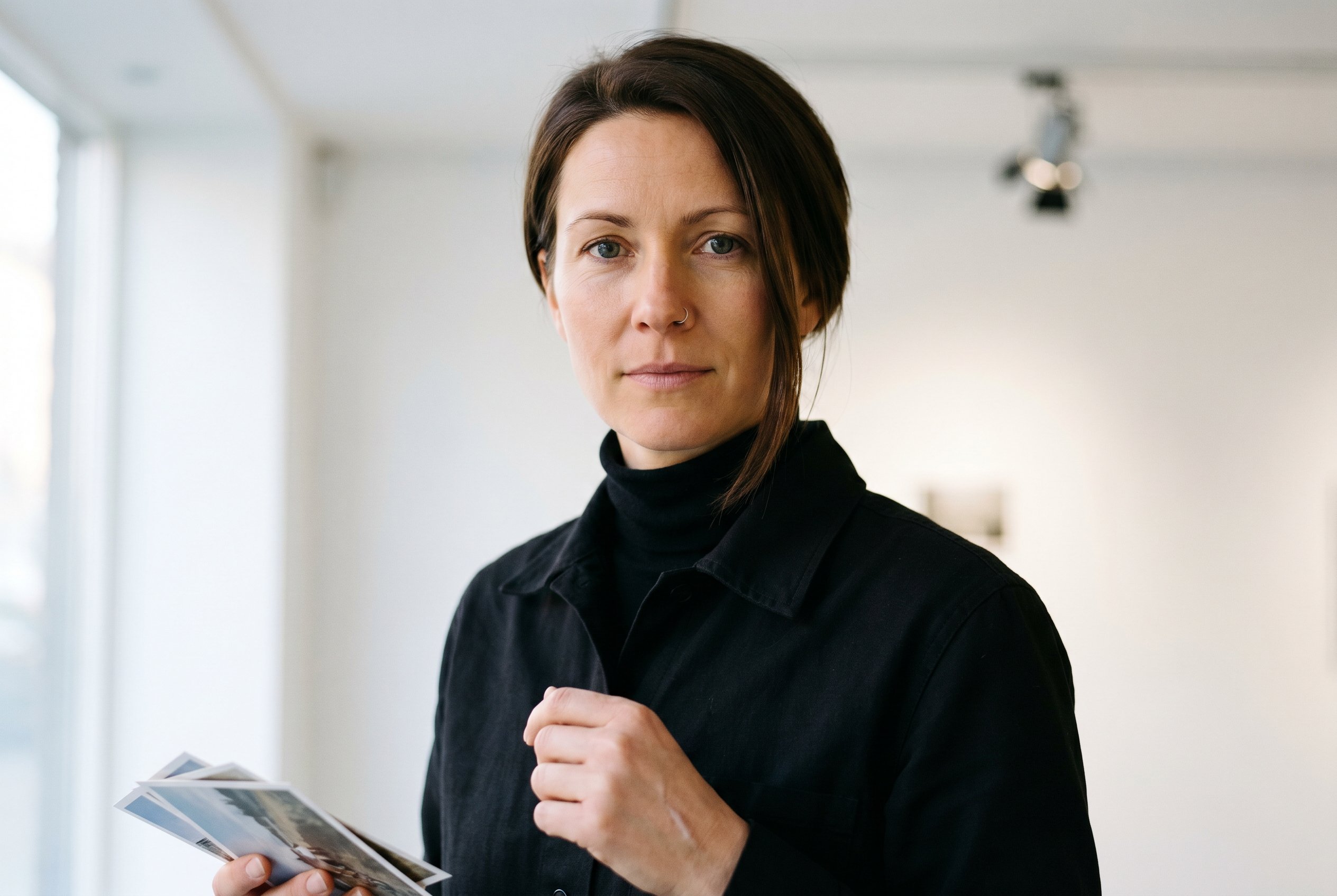 Portrait — Mareike, tight head-and-shoulders, the Subject-Lock anchor for the wider context-frames below