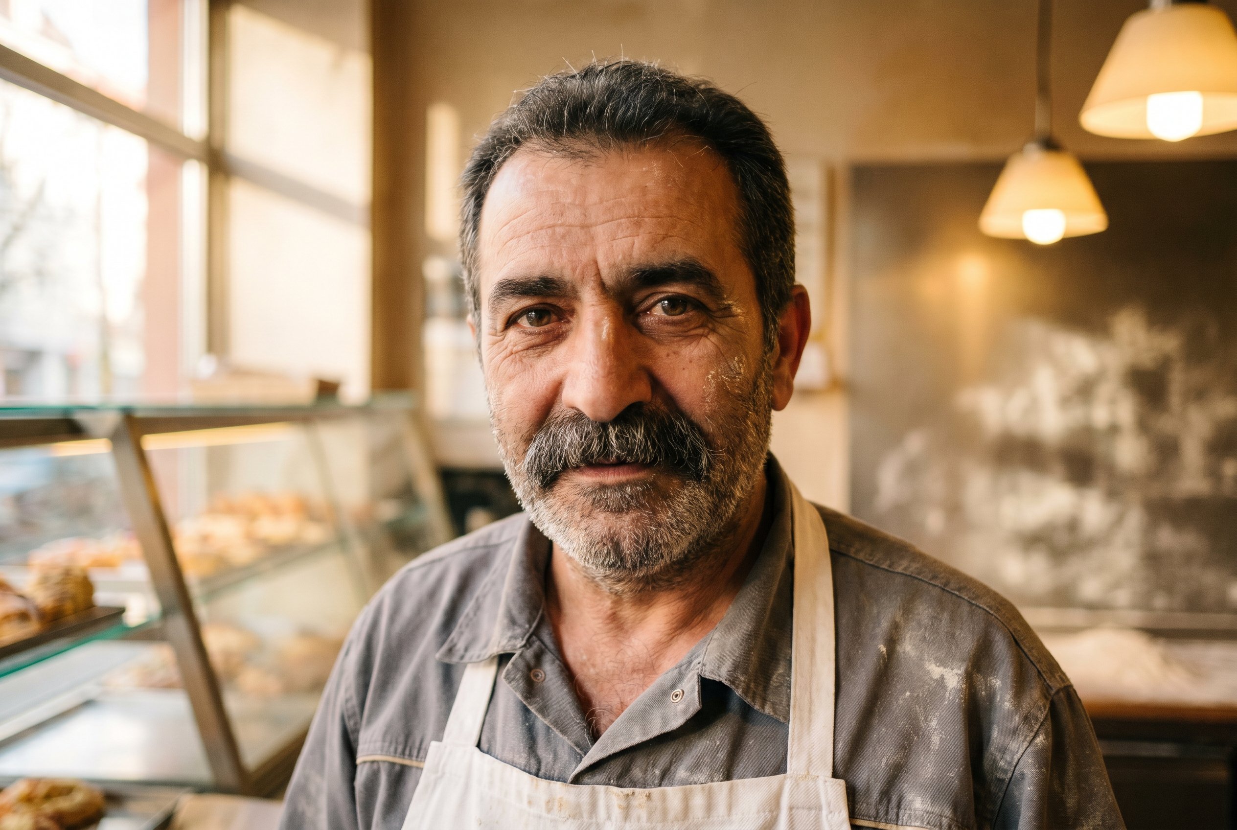 Portrait — Yusuf, tight head-and-shoulders, the Subject-Lock anchor for the wider context-frames below